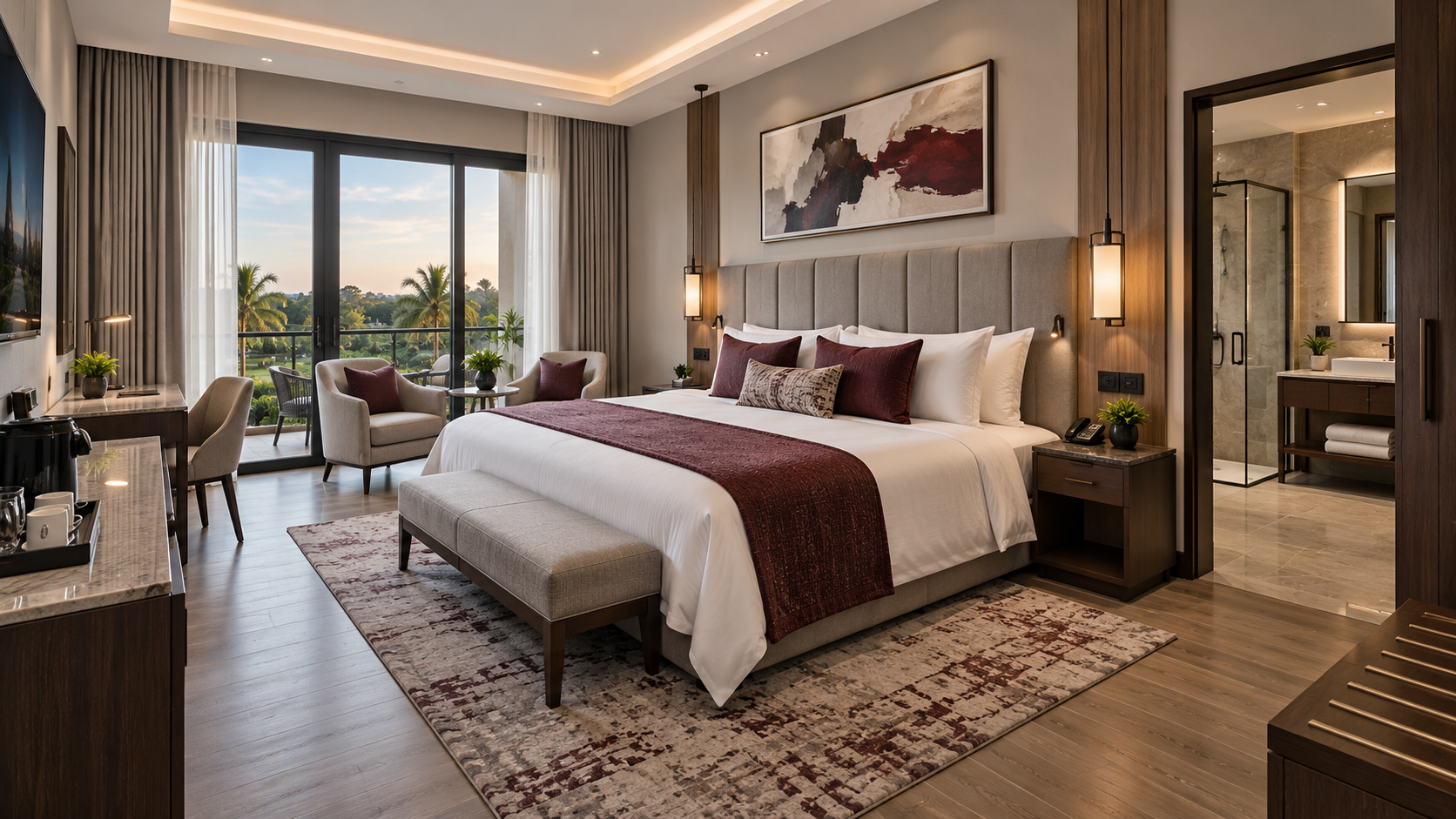 A classic guest room at Cross Creek Resort